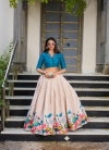 NNK1131 Tussar Silk With Floral Print Lehenga With Blouse Indo Western Collection Wholesale In India